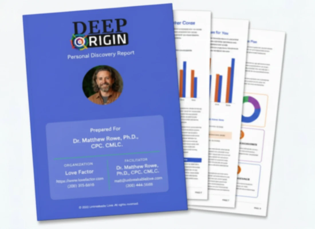 A personalized Deep Origin report with sample insight pages