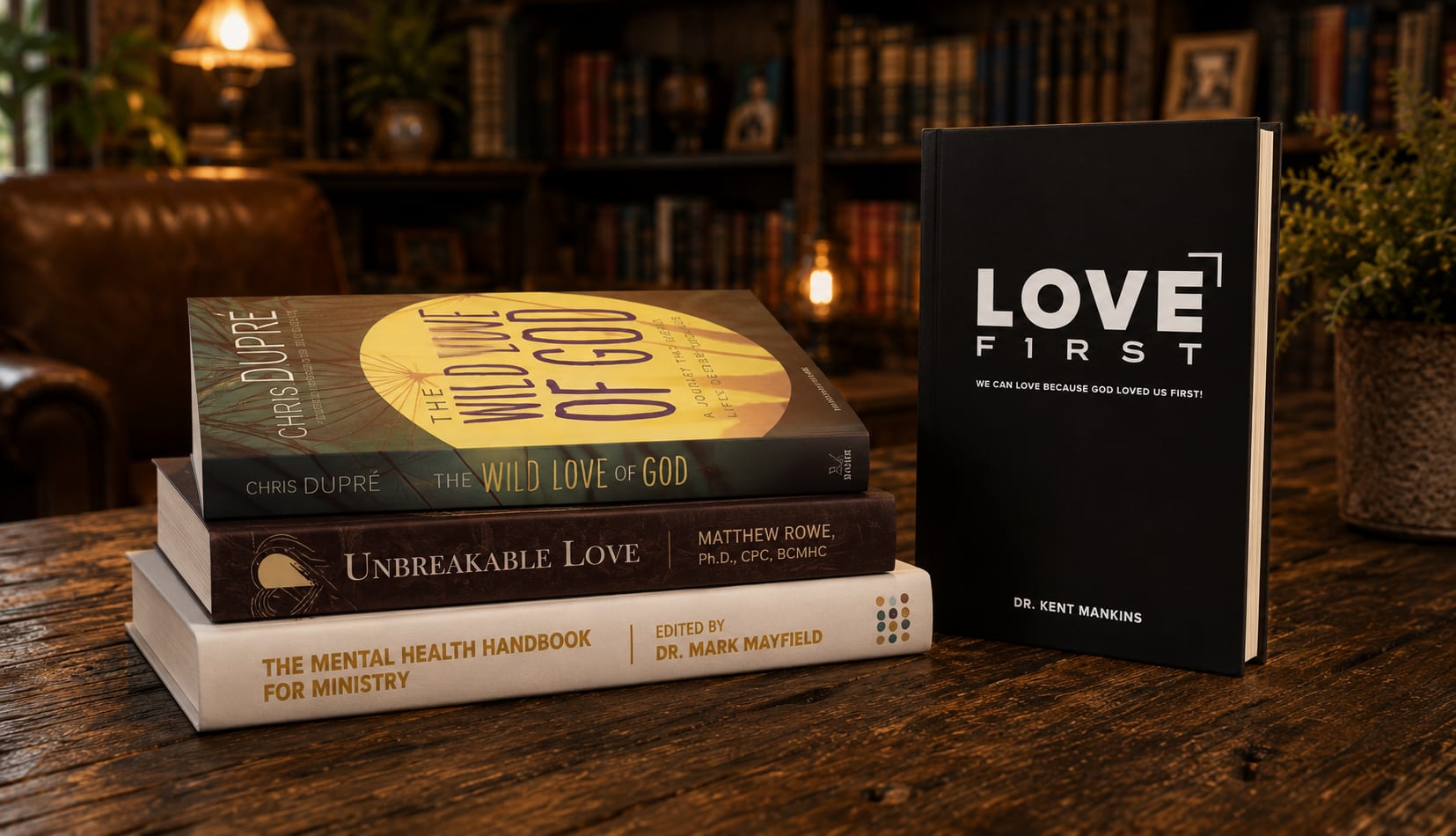 A curated collection of books about love, ministry, and mental health